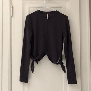 NWT Athleta gray side tie sweatshirt
